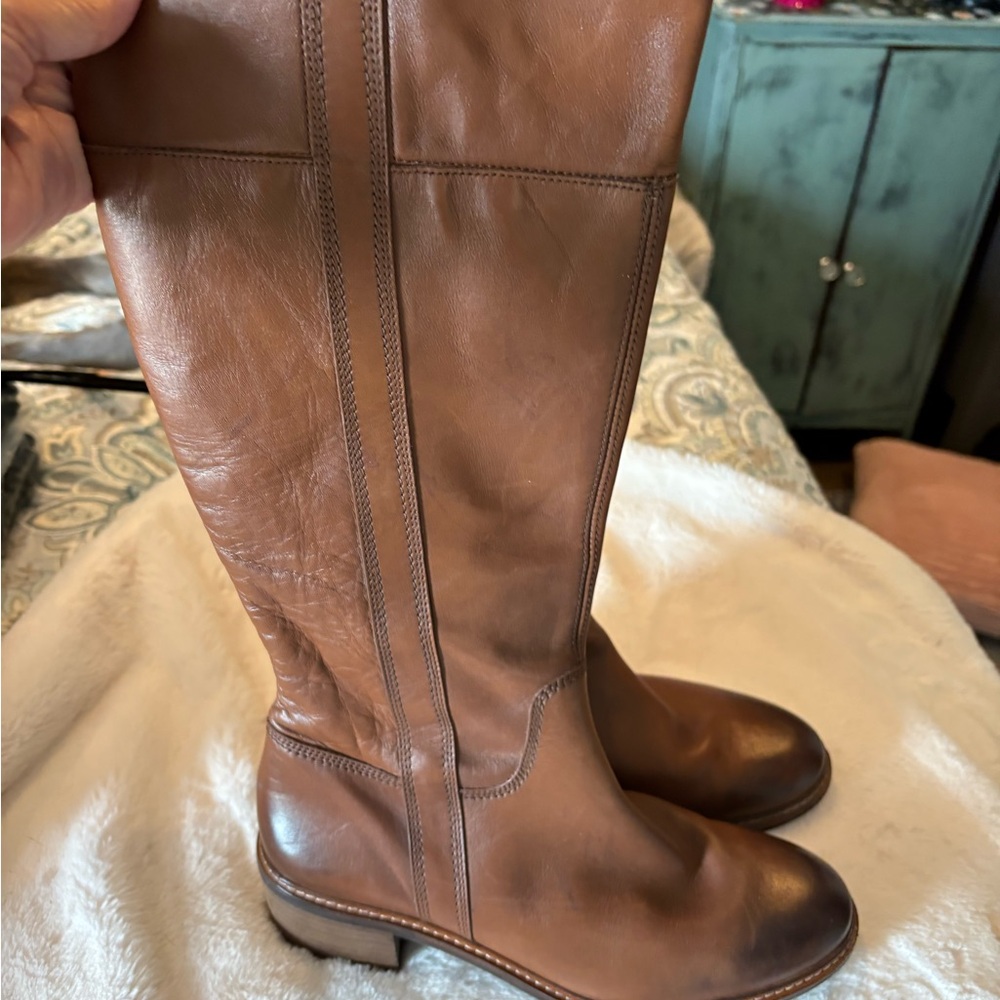 Paul Green Brown Heeled Boots - Picture 3 of 5